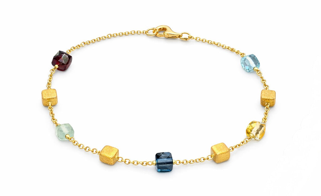 Pulsera Multigemas en Oro Amarillo
