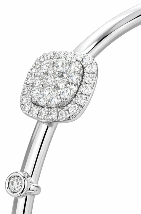 Pulsera Flexible de Oro Blanco con Diamantes