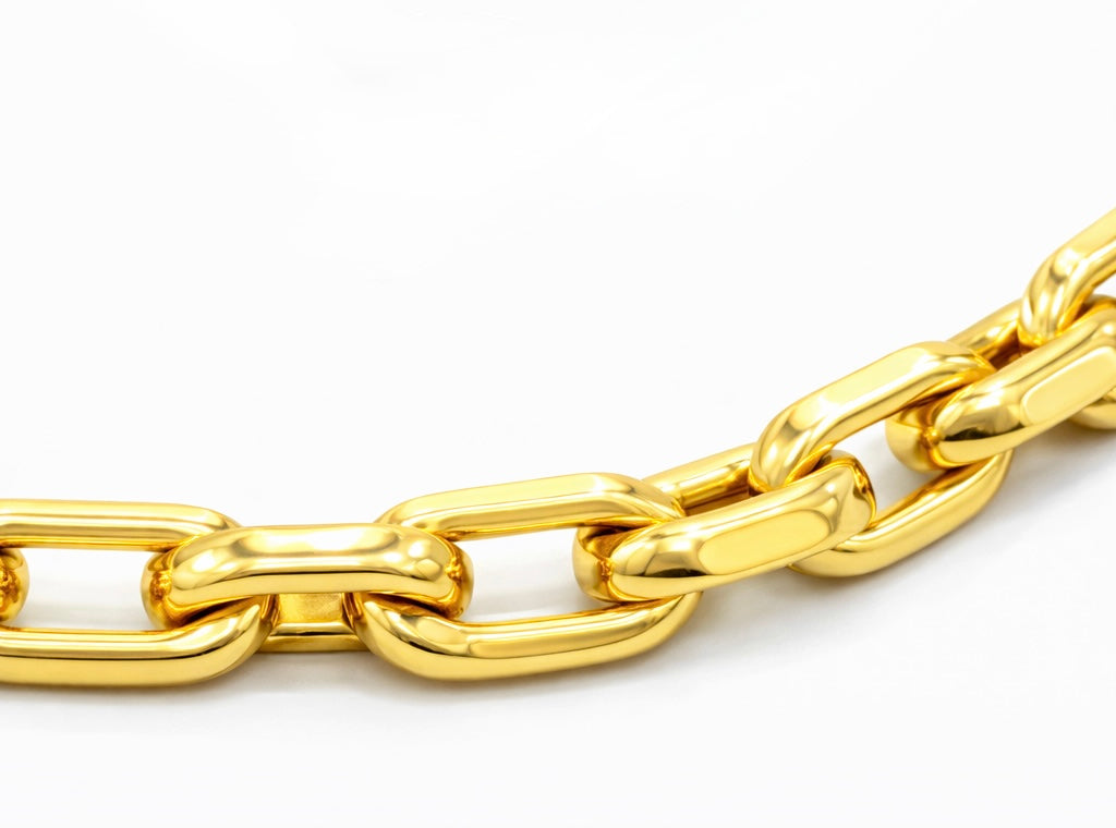 Pulsera de Eslabones redondos en Oro Amarillo