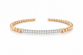 Pulsera bangle bicolor con diamantes