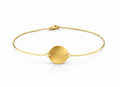 Pulsera de Oro Amarillo con Chapa Grabable