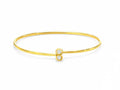 Pulsera Abierta de Oro Amarillo con Brillantes