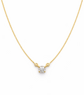 Colgante Solitario de Diamante en Oro Amarillo