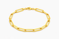 Pulsera Esclava de Eslabones Rectangulares en Oro Amarillo
