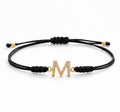 Pulsera Oro Rosa Letra M con Diamantes