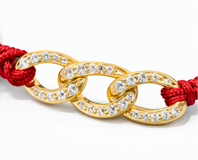 Pulsera Eslabones en Oro Amarillo y Diamantes