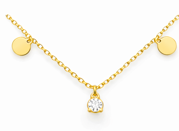 Colgante de Oro Amarillo con Diamante