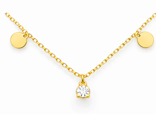 Colgante de Oro Amarillo con Diamante
