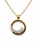 Colgante Circular de Oro Amarillo con Diamantes
