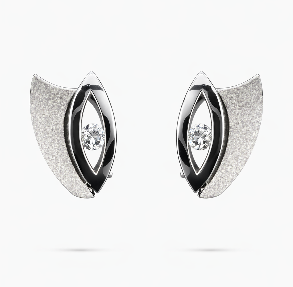 Pendientes de Oro Blanco con Diamantes