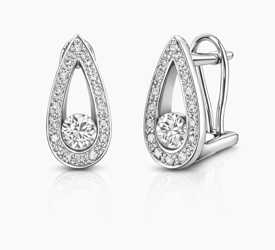 Pendientes gota Pallares con Diamantes